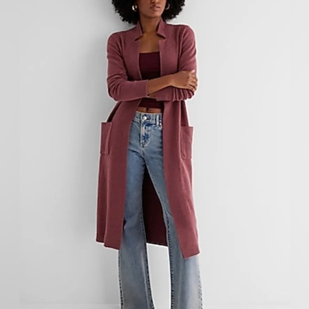 Express Collar kind sweater duster size small